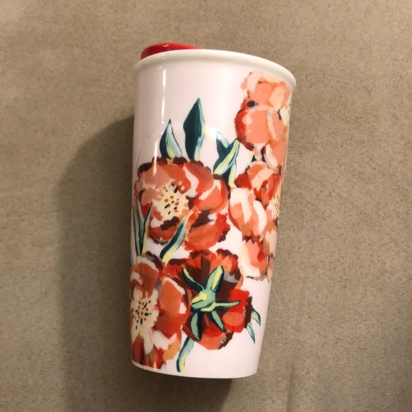 ☕️🌹 Limited Edition Christmas 2015 Starbucks Ceramic Tumbler 10 oz. - Picture 1 of 15